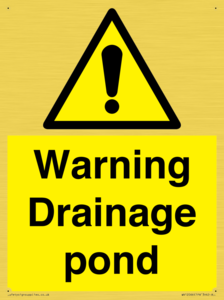 Warning Drainage pond